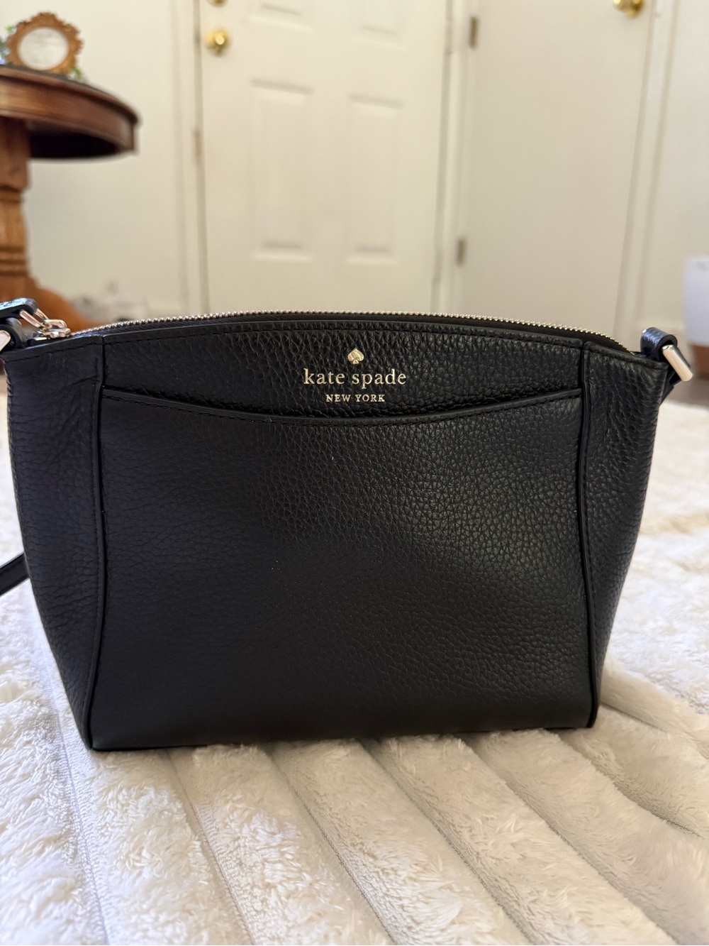 kate spade Black Pebbled Leather Crossbody Bag